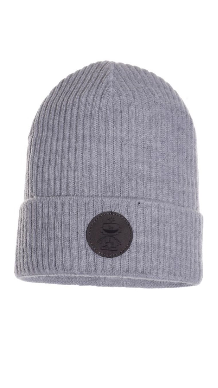 Czapka chłopięca, jasnoszara, Ambra