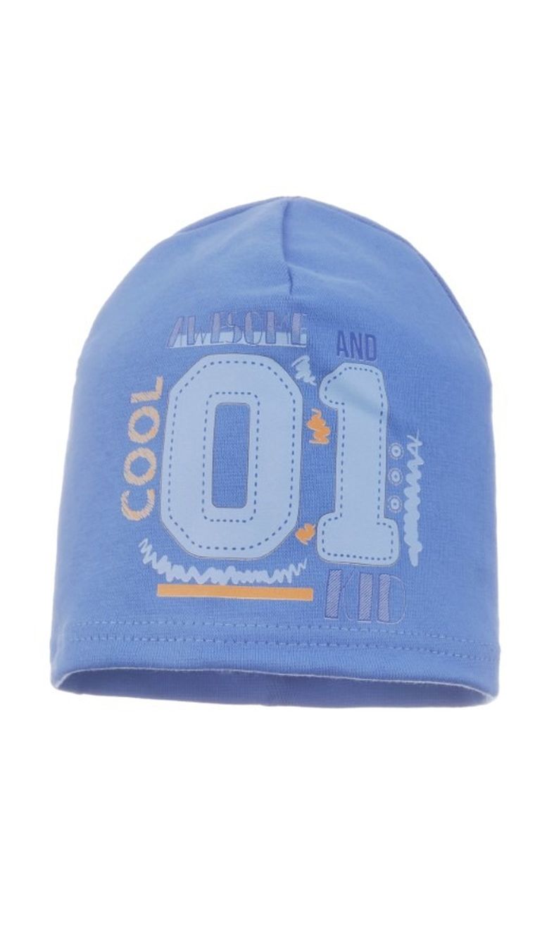 Czapka chłopięca, niebieska, Ambra