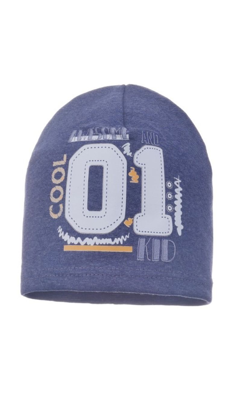 Czapka chłopięca, niebieska, Ambra