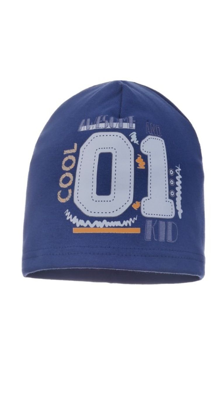 Czapka chłopięca, niebieska, Ambra