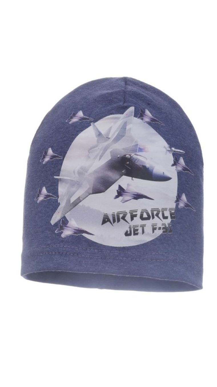 Czapka chłopięca, niebieska, Ambra