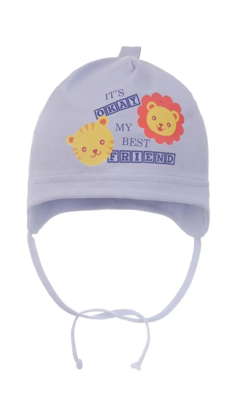 Czapka chłopięca, niebieska, Ambra