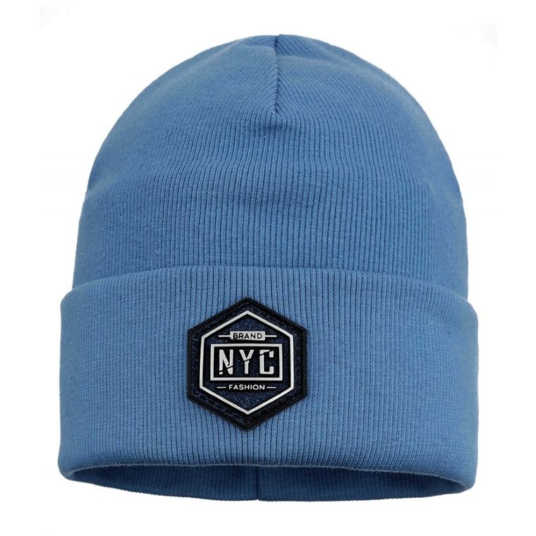 Czapka chłopięca, niebieska, Ambra