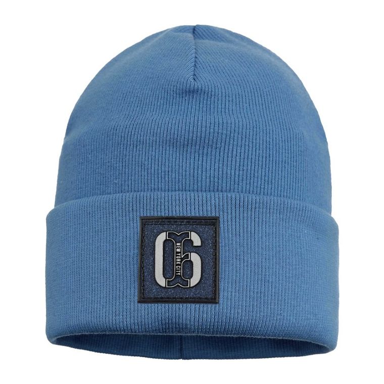 Czapka chłopięca, niebieska, Ambra