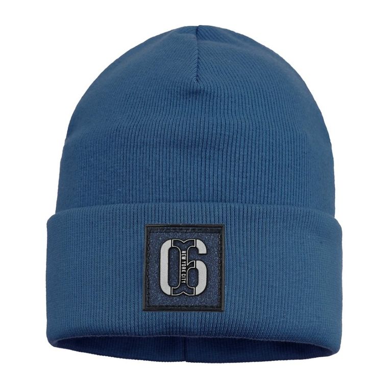 Czapka chłopięca, niebieska, Ambra