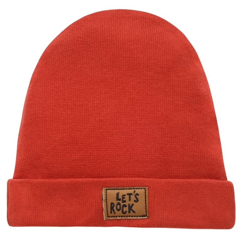 Czapka chłopięca, prążkowana, czerwona, Pinokio