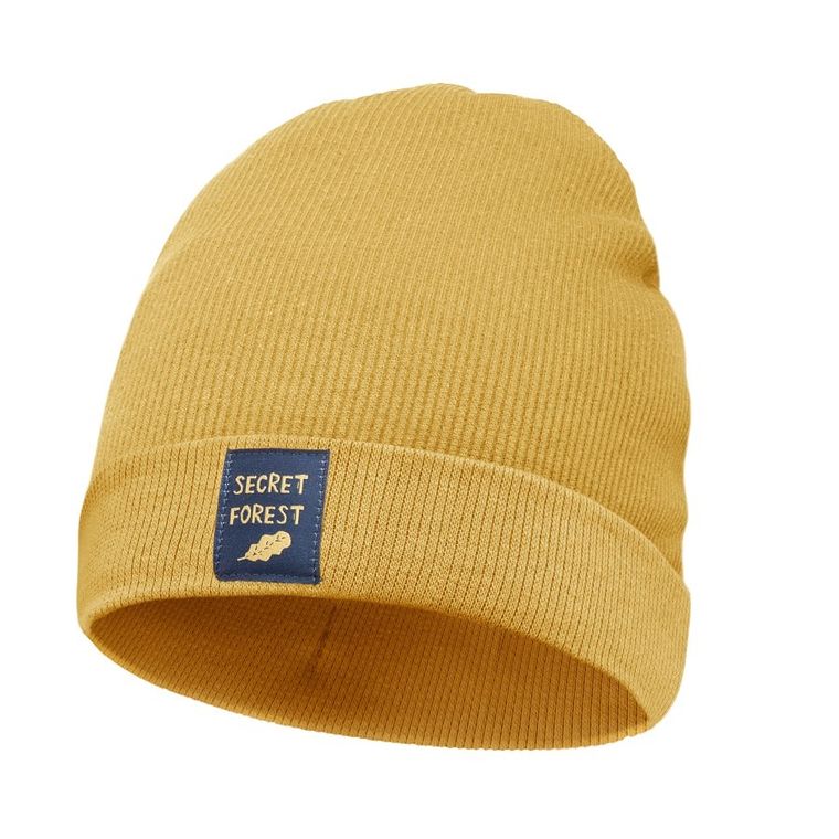 Czapka chłopięca, prążkowana, żółta, Pinokio