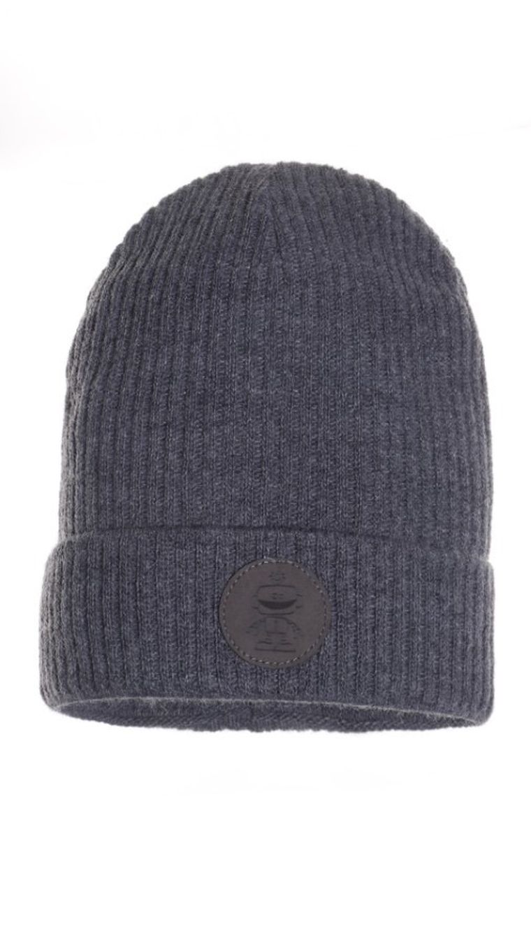 Czapka chłopięca, szara, Ambra