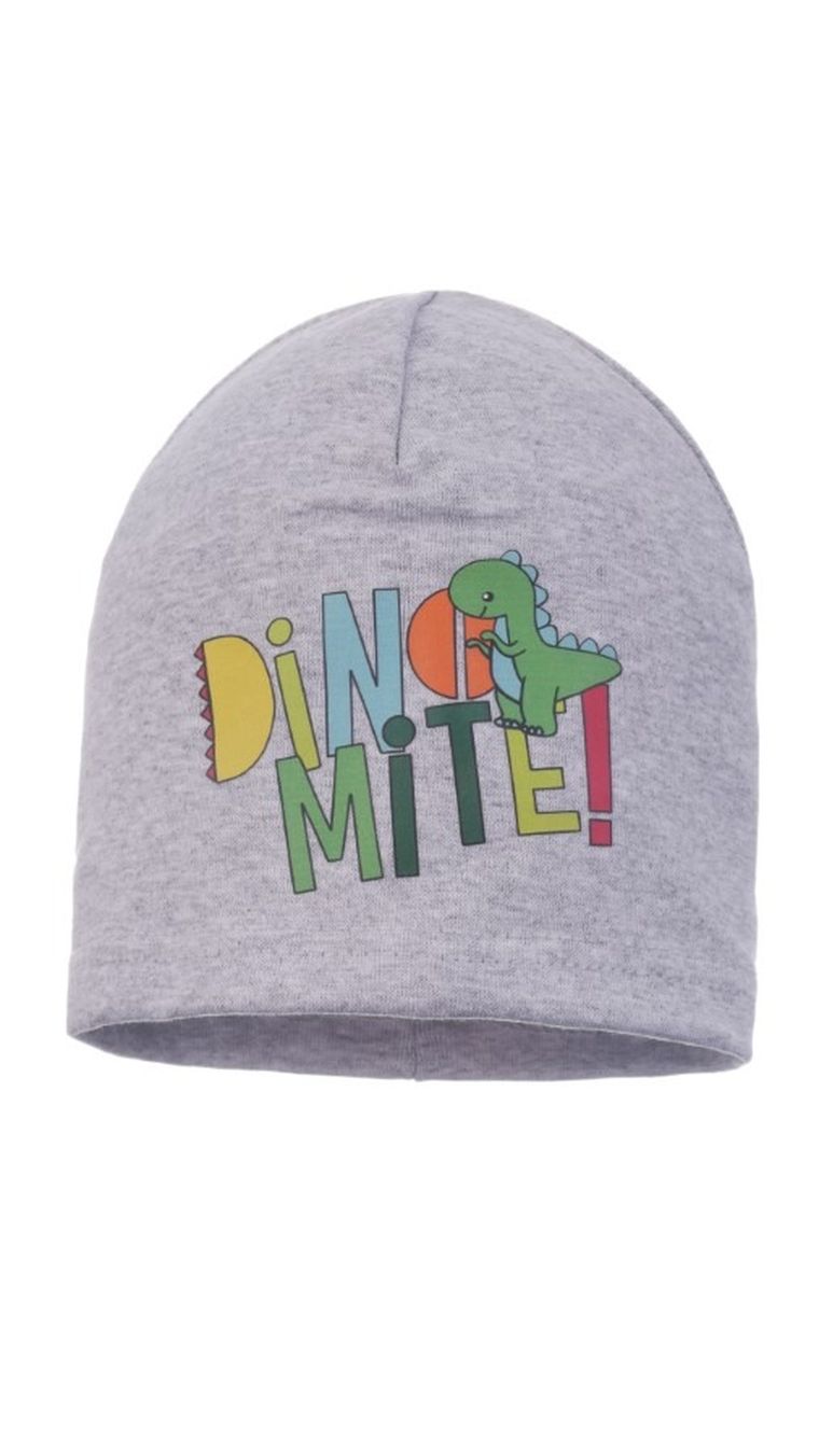 Czapka chłopięca, szara, Ambra