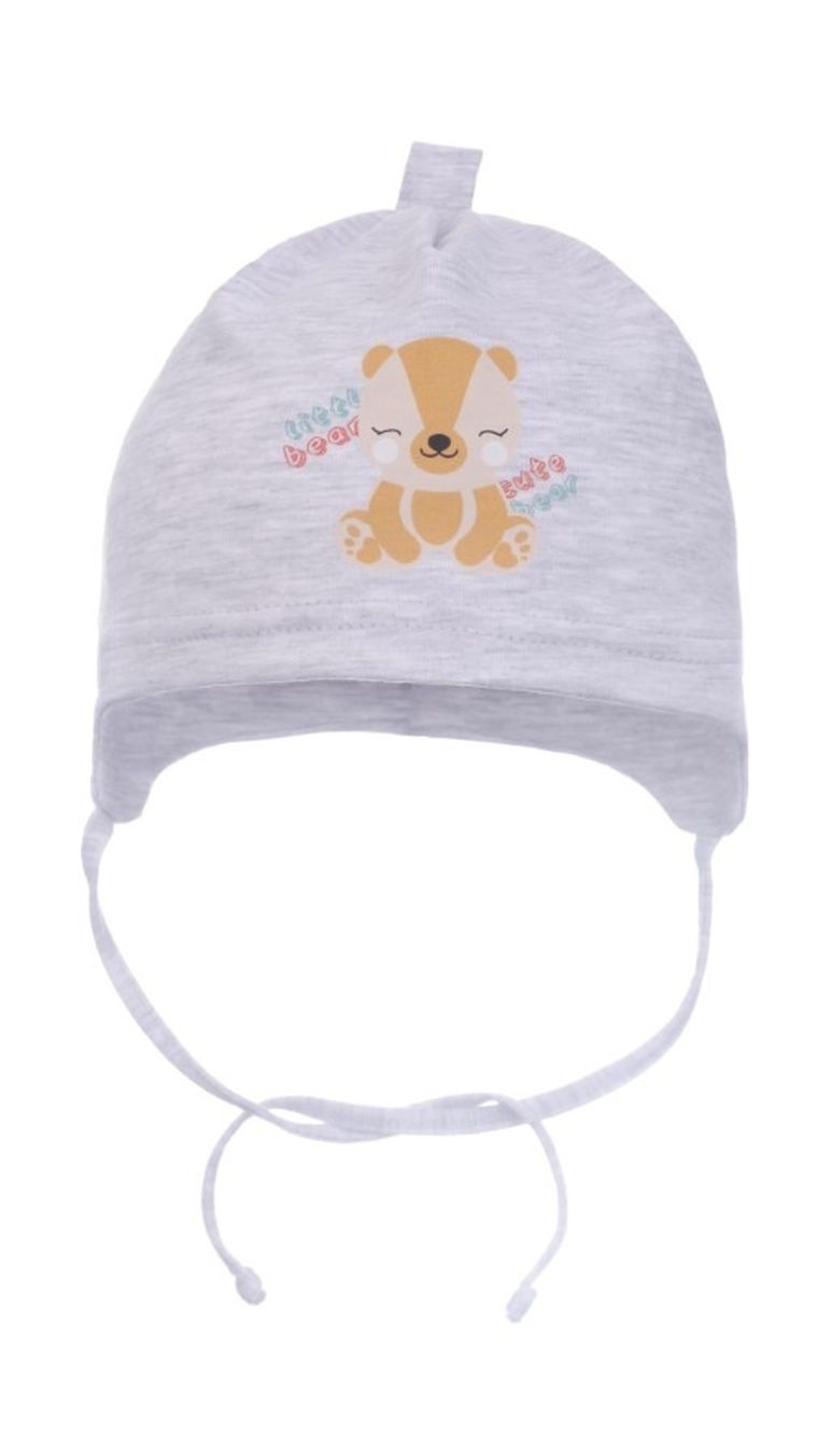 Czapka chłopięca, szara, Ambra