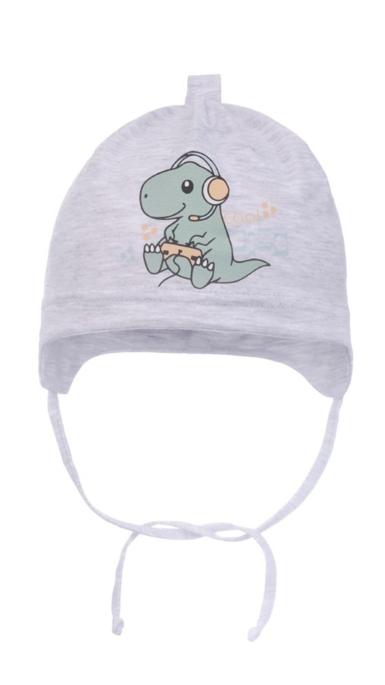 Czapka chłopięca, szara, Ambra