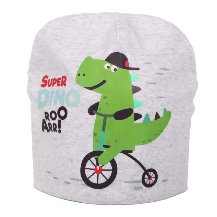 Czapka chłopięca, szara, Be Snazzy