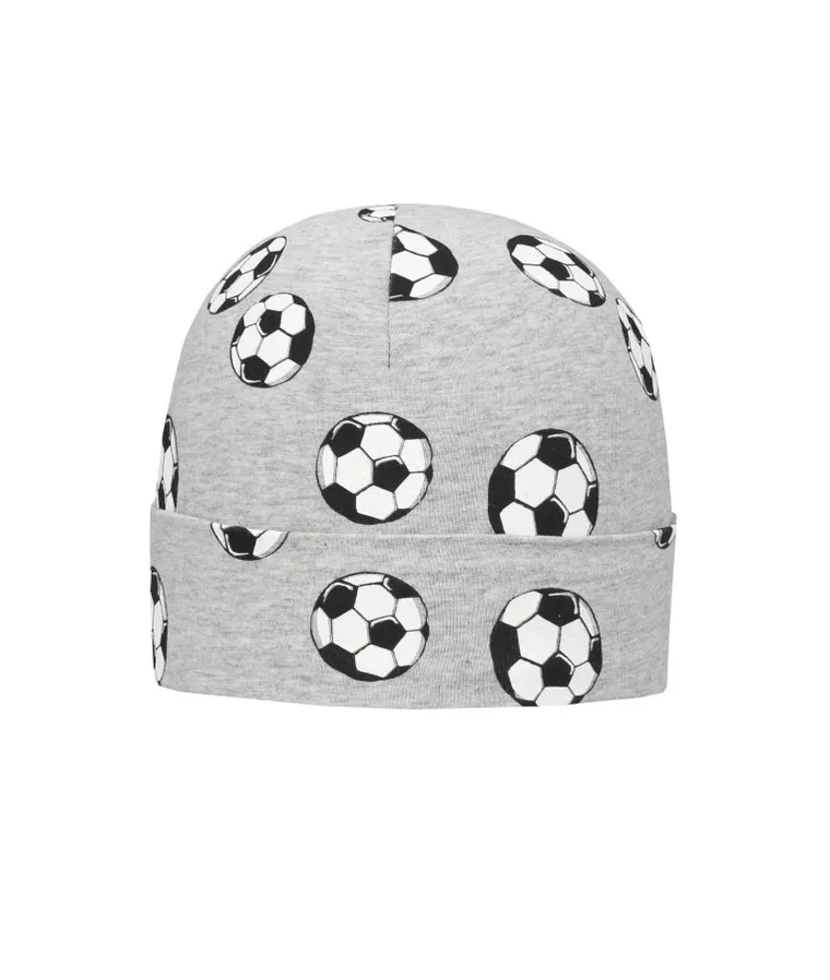 Czapka chłopięca, szara, piłki, Döll