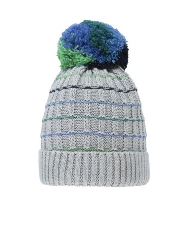 Czapka chłopięca, szara, pompon, Döll