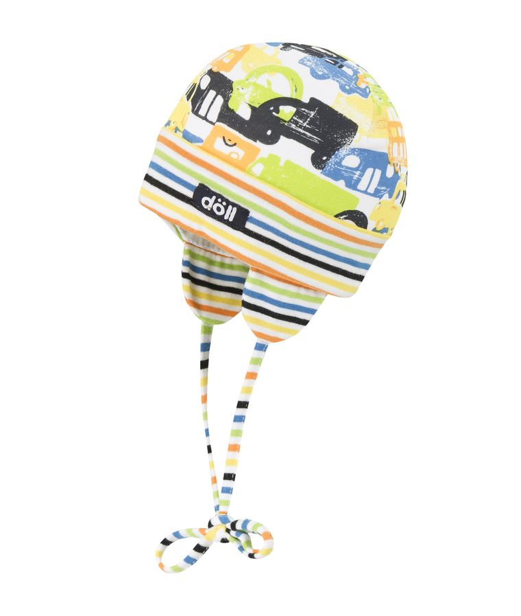 Czapka chłopięca, wiązana, mix, samochodu, Döll