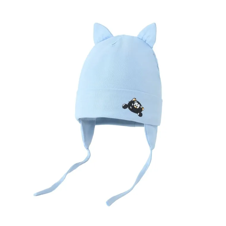 Czapka chłopięca, wiązana, niebieska, Be Snazzy