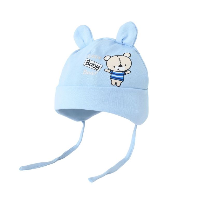 Czapka chłopięca, wiązana, niebieska, Be Snazzy