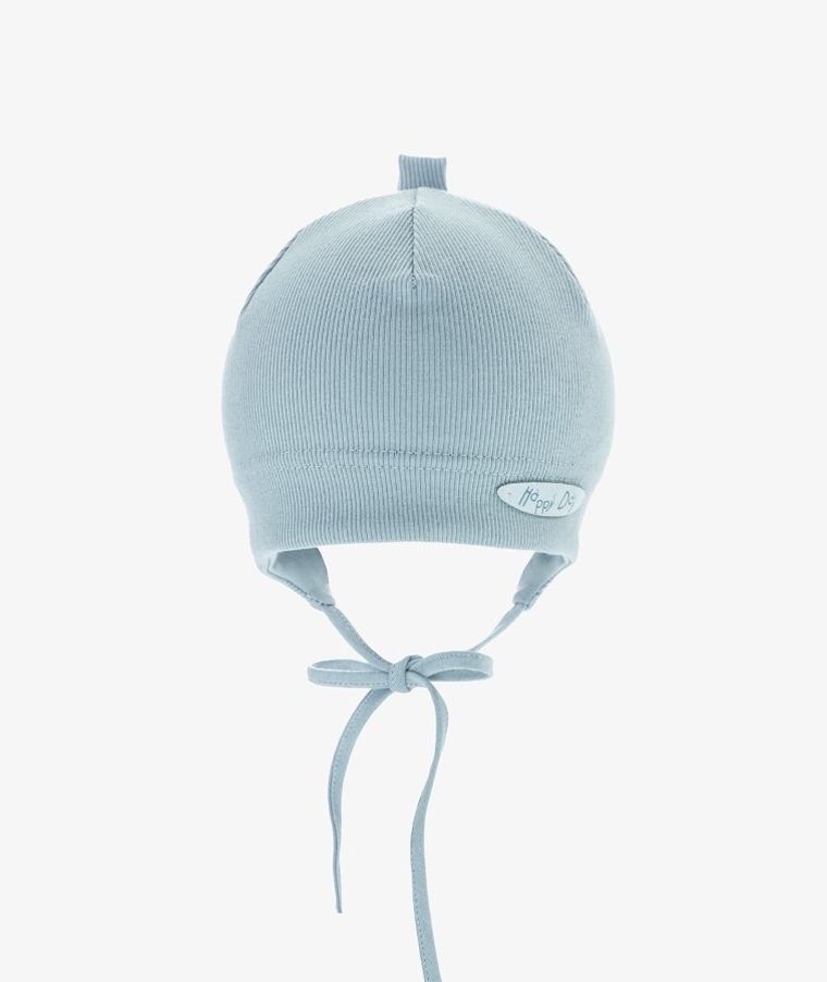 Czapka chłopięca, wiązana, niebieska, Iltom