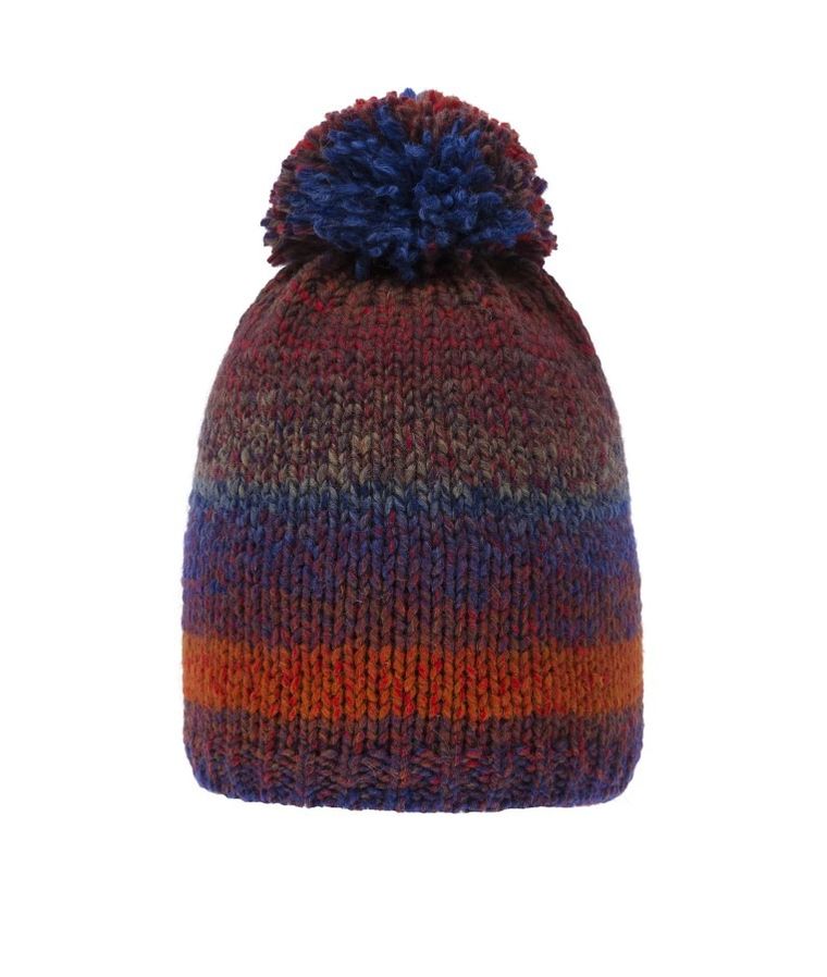 Czapka chłopięca z pomponem, czerwono-granatowa, Döll