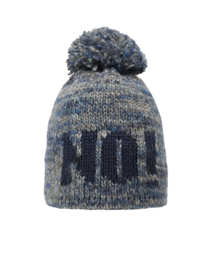 Czapka chłopięca z pomponem, szaro-niebieska, Döll