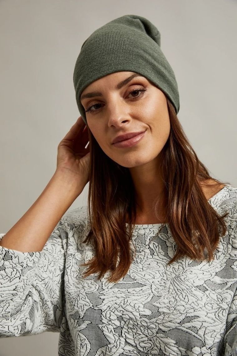 Czapka damska, khaki, Moodo