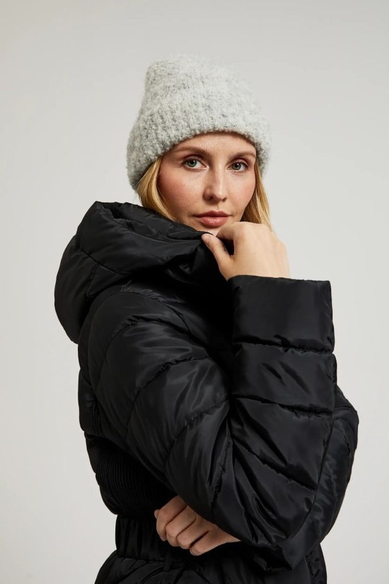 Czapka damska, szara, Moodo