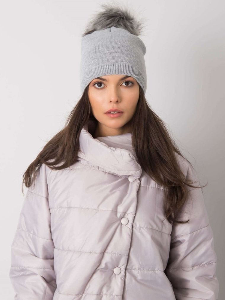 Czapka damska, szara, Rue Paris