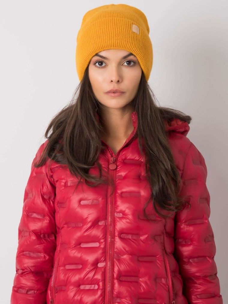 Czapka damska, żółta, Rue Paris