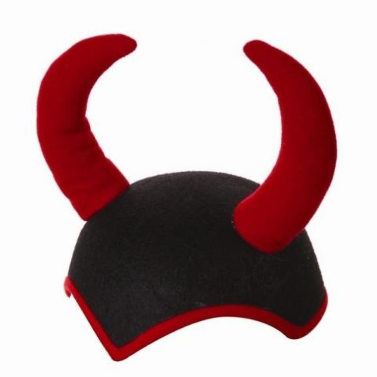 Czapka, diabełek czarny z rogami