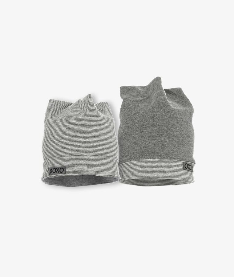 Czapka dziecięca, dwustronna, ciemnobeżowa, Iltom