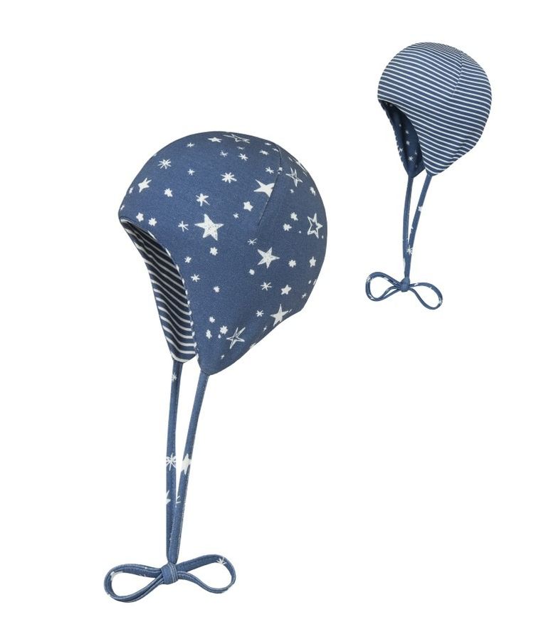 Czapka dziecięca, dwustronna, niebieska, Döll