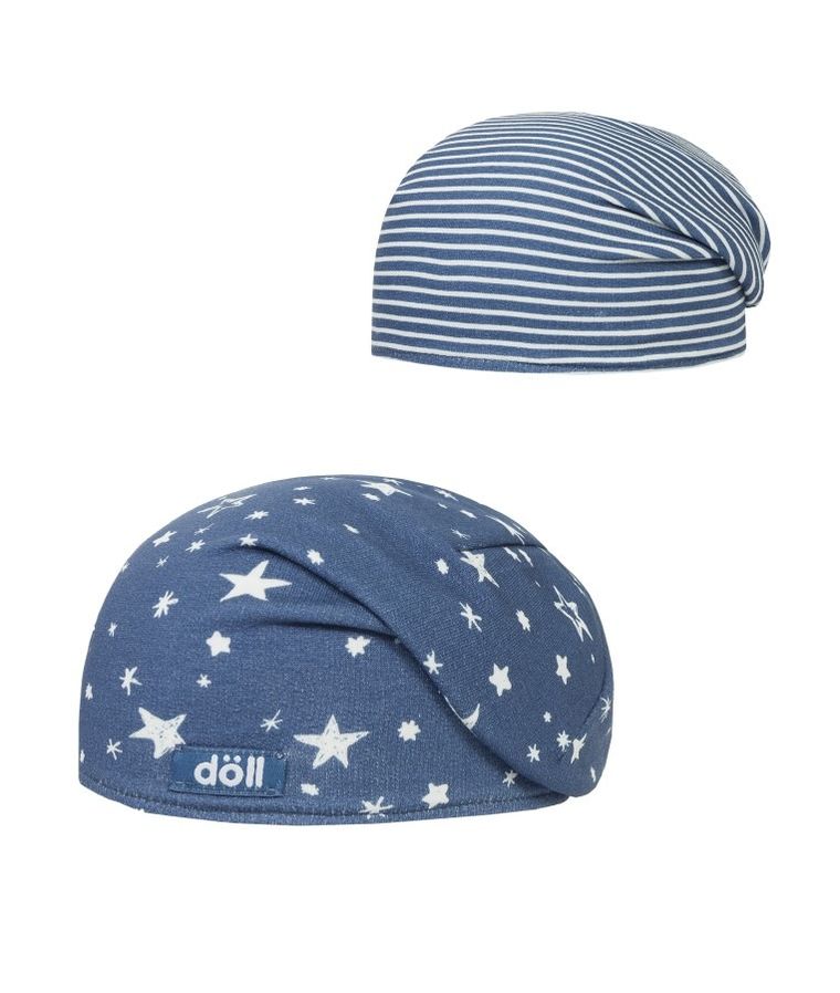 Czapka dziecięca, dwustronna, niebieska, Döll