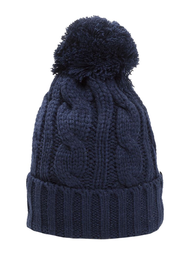 Czapka dziecięca, niebieska, pompon, Döll