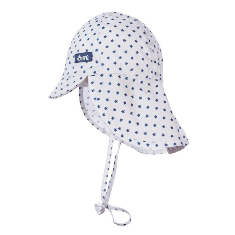 Czapka dziecięca safari, wiązana, biała, Döll