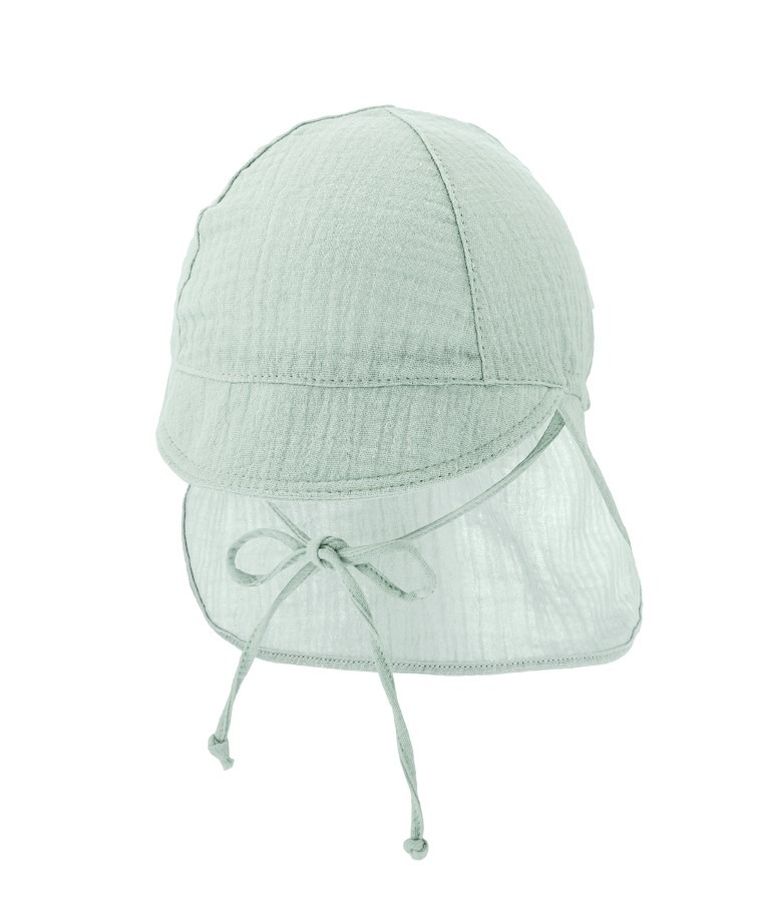 Czapka dziecięca safari, wiązana, zielona, Iltom