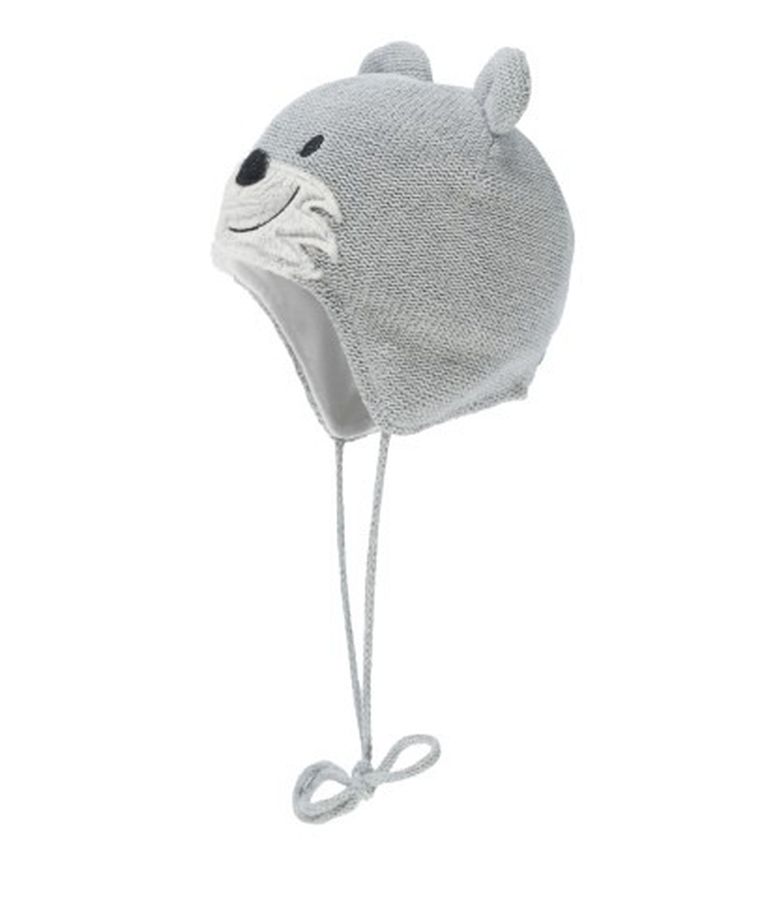 Czapka dziecięca, szara, miś, Döll