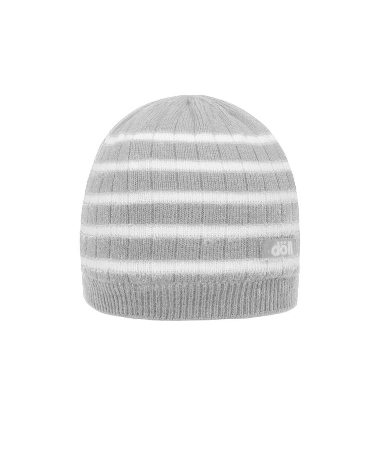 Czapka dziecięca, szaro-białe paski, Döll