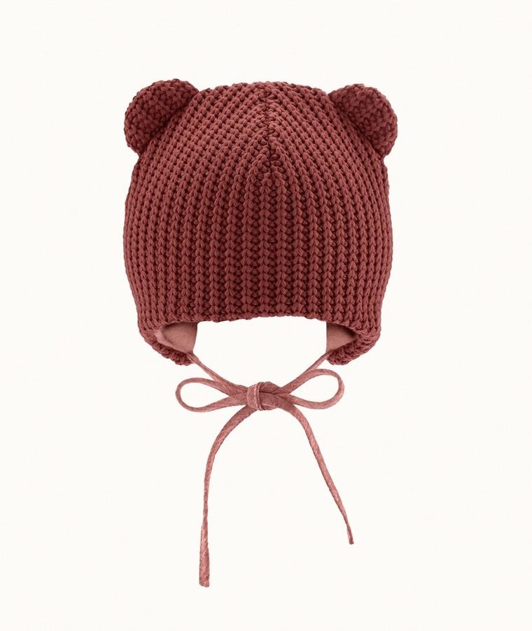 Czapka dziecięca, wiązana, czerwona, Iltom