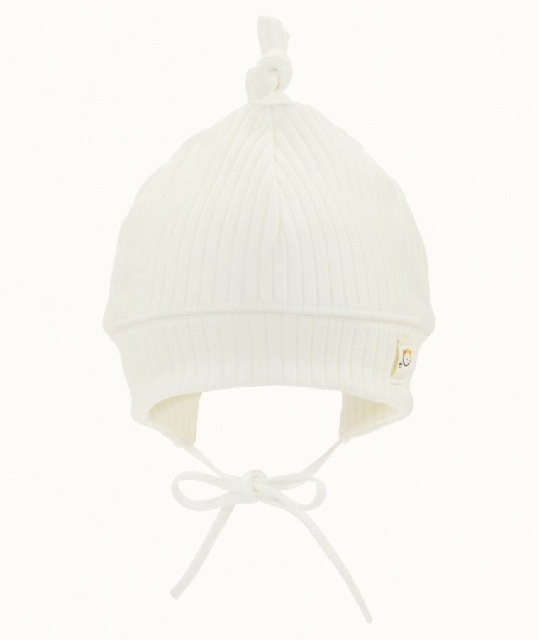 Czapka dziecięca, wiązana, ecru, Iltom