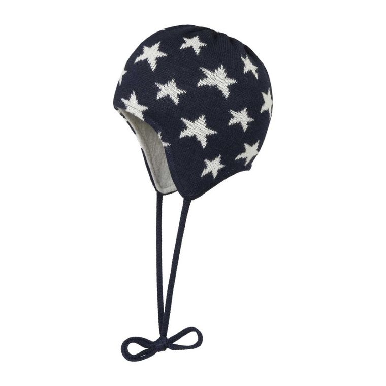 Czapka dziecięca, wiązana, granatowa, Döll