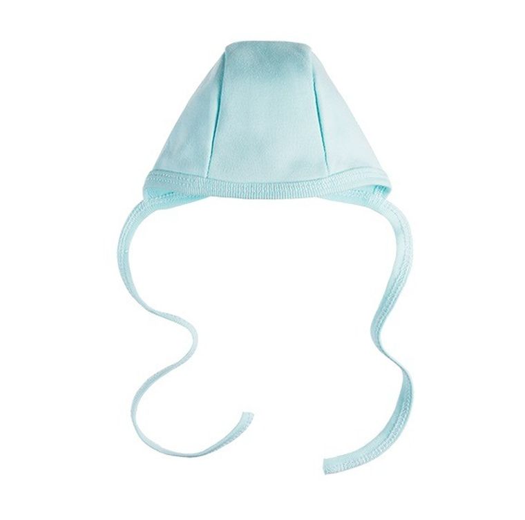 Czapka dziecięca, wiązana, niebieska, Eevi