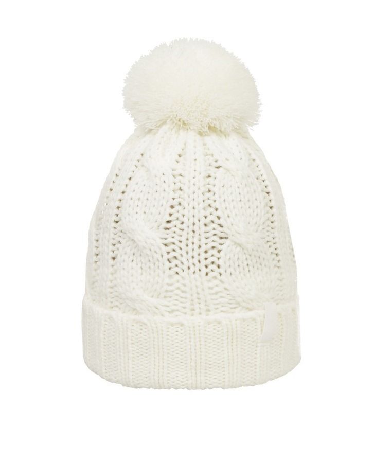 Czapka dziecięca z pomponem, biała, Döll