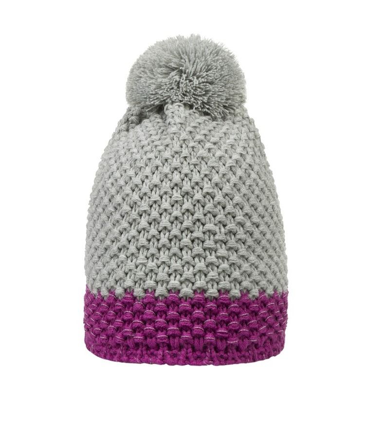 Czapka dziecięca z pomponem, szara, Döll