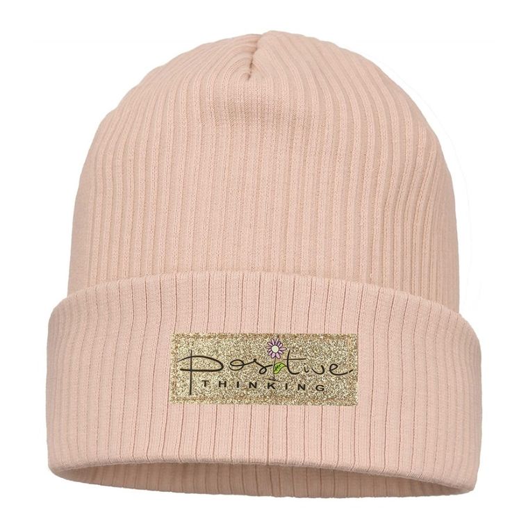 Czapka dziewczęca, beżowa, Ambra