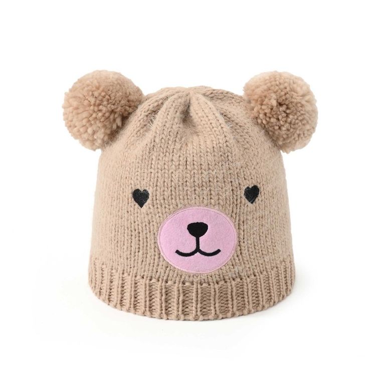 Czapka dziewczęca, beżowa, Be Snazzy