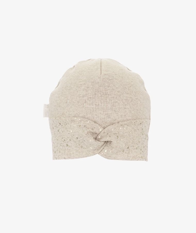 Czapka dziewczęca, beżowa, Iltom