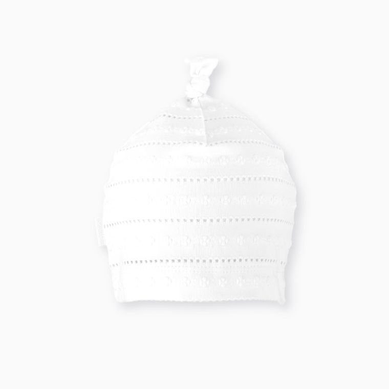 Czapka dziewczęca, biała, ażurowa, Iltom