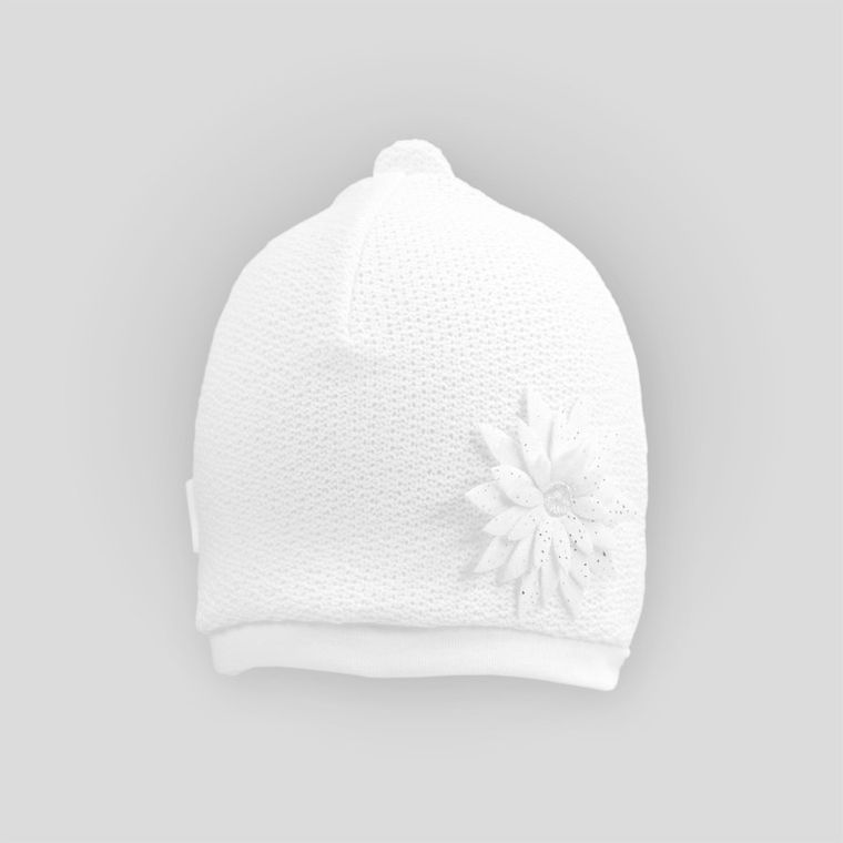 Czapka dziewczęca, biała, Iltom