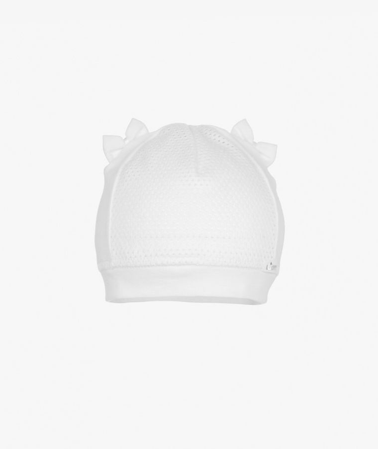 Czapka dziewczęca, biała, Iltom