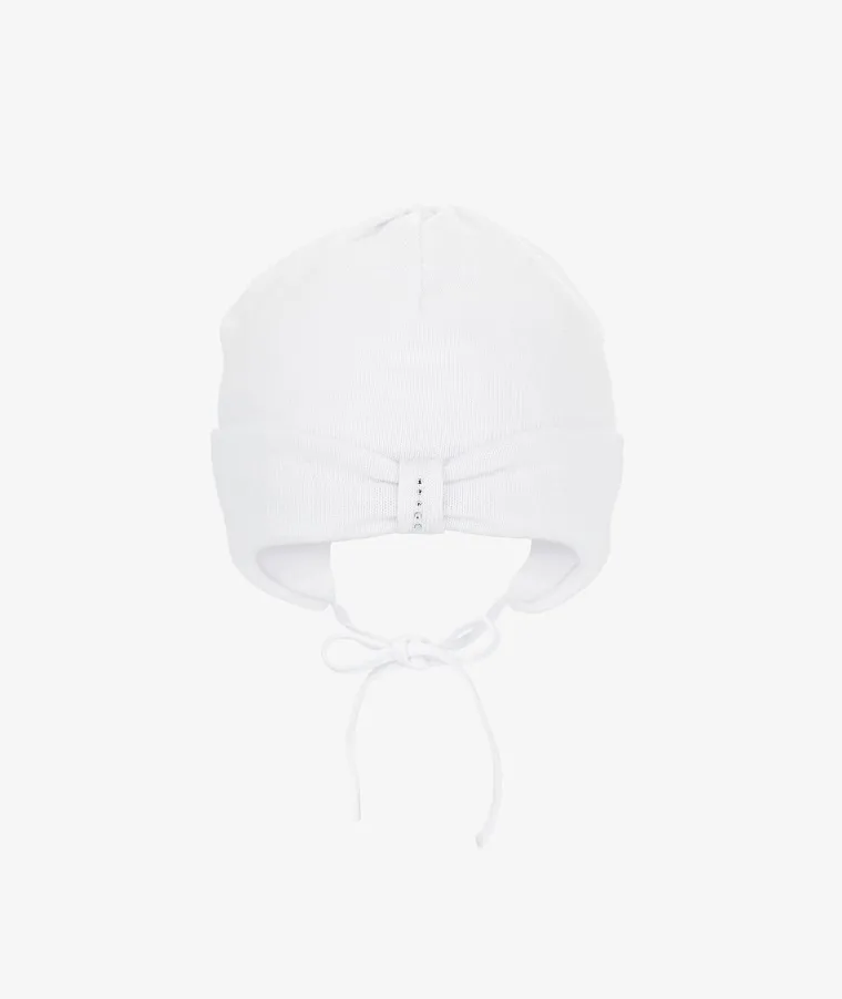 Czapka dziewczęca, biała, Iltom